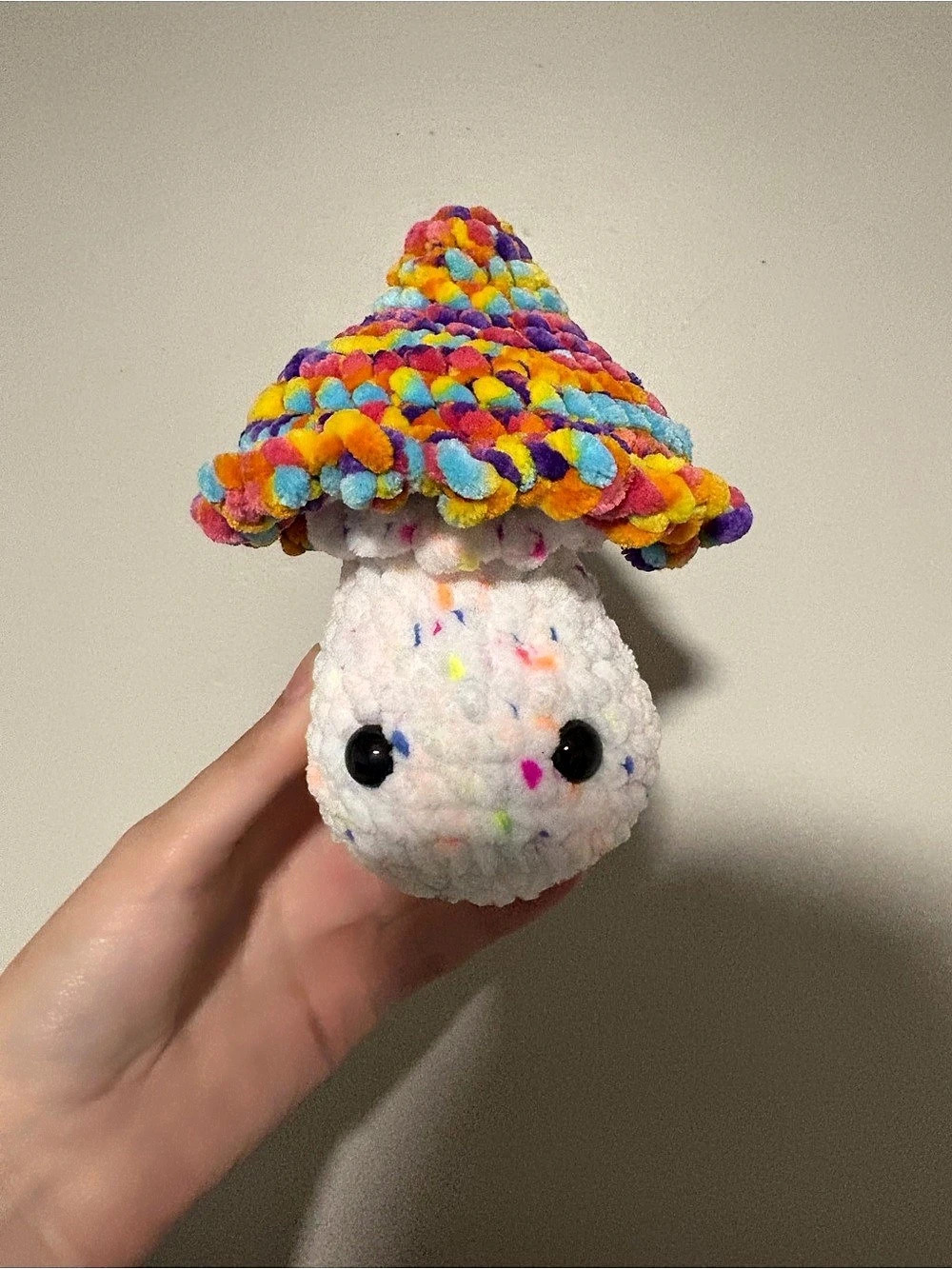 Crochet Fidget Mushroom (Rainbow)